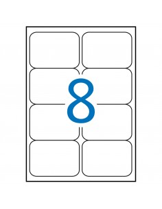 Apli Etiquetas Blancas Resistentes Intemperie 99.1 x 67.7mm 20 Hojas