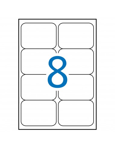 Apli Etiquetas Blancas Resistentes Intemperie 99.1 x 67.7mm 20 Hojas