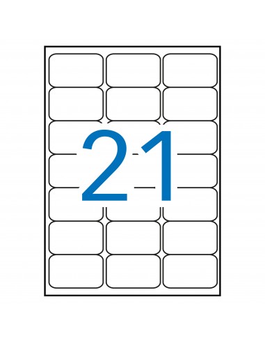 Apli Etiquetas Blancas Resistentes Intemperie 63.5 x 38.1mm 20 Hojas