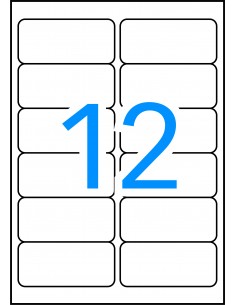 Apli Etiquetas Blancas Resistentes Intemperie 99.1 x 42.3mm 20 Hojas