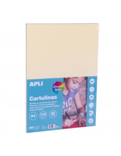 Apli Cartulinas Surtido Pastel A4 170g 50 Hojas