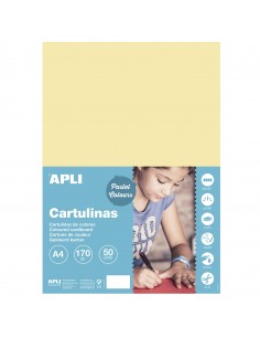 Apli Cartulina Vainilla A4 170g 50 Hojas
