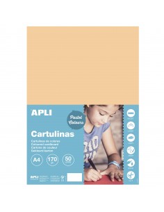 Apli Cartulina Salmon A4 170g 50 Hojas