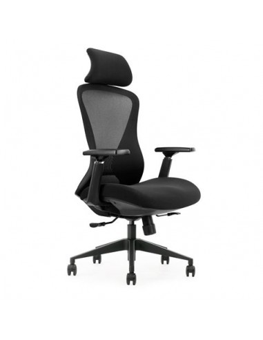 Cromad Gama Senior SE5000 Silla de Oficina - Piston de Gas de Grado 4 - Soportes Lumbar y Cervical Ajustables - Respaldo de
