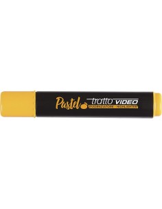 Tratto Video Pastel Marcador Fluorescente - Punta Biselada - Tinta al Agua - Secado Rapido - Color Naranja Mandarina