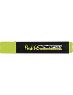 Tratto Video Pastel Marcador Fluorescente - Punta Biselada - Tinta al Agua - Secado Rapido - Color Verde Aguacate