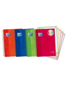 Oxford Europeanbook 5 Cuaderno Espiral Formato A4-Cuadriculado 5x5mm - 120 Hojas - Tapa Extradura acabado Brillante - 5