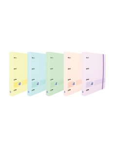 Oxford Europeanbinder Live & Go Carpeta de 4 Anillas Formato A4-con Recambio Cuadriculado 5x5mm y 4 Taladros - Tapa de