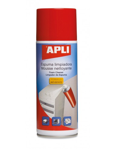 Apli Espuma Limpiadora Antiestatica - 400ml - Limpieza Externa de Aparatos Electronicos - Mejora El Rendimiento y Prolonga la