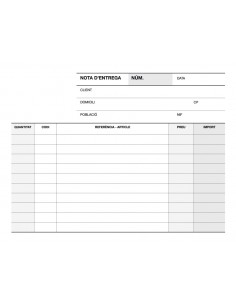 Apli Talonario Entrega 1 8 Apaisado Duplicado - Formato Apaisado - 2 Copias - Numeracion Secuencial - Papel Autocopiativo -