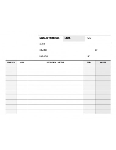 Apli Talonario Entrega 1 8 Apaisado Duplicado - Formato Apaisado - 2 Copias - Numeracion Secuencial - Papel Autocopiativo -