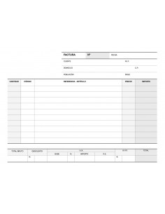Apli Talonario Factura 1 4 Apaisado Duplicado A-64 - Papel Autocopiativo - 50 Juegos por Talonario - Numeracion Secuencial -