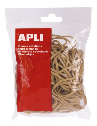 Apli Gomas Elasticas Ø 200x3 mm - 100g - 70-Caucho Natural - Gran Elasticidad y Resistencia