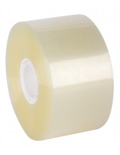 Apli Precinto Compact sin Ruido Pp Acrilico Transparente 50mm x 132m - Facil de Cortar - Adhesivo Fuerte - Resistente al