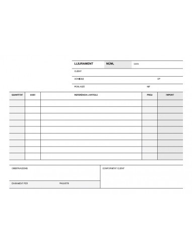 Apli Talonario Entrega 1 4 Apaisado Triplicado - 210x148mm - Numeracion Secuencial - Papel Autocopiativo - Tres Copias -