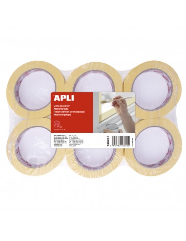 Apli Cinta Pintor 25mm x 45m - Adhesivo de Alta Resistencia - Facil de Cortar - Ideal para Pintura y Decoracion - Azul