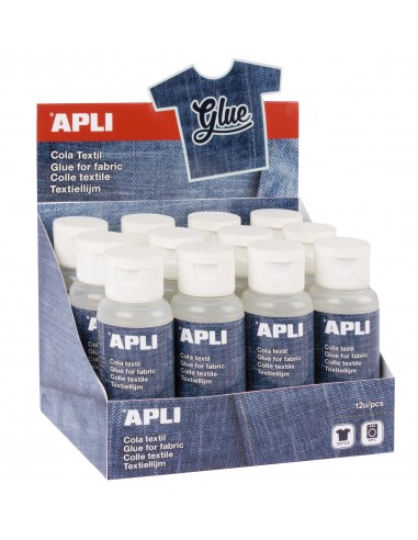 Apli Cola Textil Especial - 80ml - Resistente al Lavado - Ideal para Tejidos - Transparente