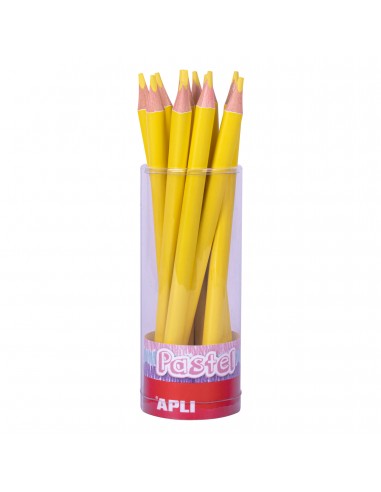 Apli Lapices Jumbo Pastel - Mina de 5mm - Forma Triangular para Niños - 10mm de Diametro - Pack de 18 Unidades