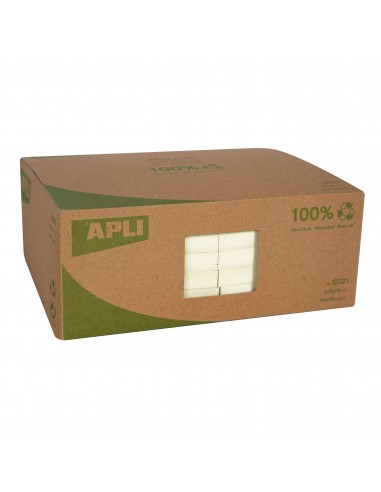 Apli Notas Adhesivas Recicladas Classic 125x75mm 12 Blocs - 100 Hojas - Color Amarillo