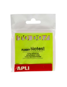 Apli Notas Adhesivas Troquelado To Do 75x75mm Bloc 75 Hojas - 3 Colores Surtidos Fluorescentes - Ideal para Organizar Tareas