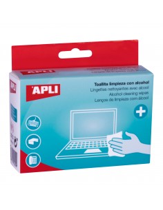 Apli Toallitas Hidroalcoholicas Desinfectantes - 70-Etanol - Normativa Antivirica - 20 Sobres Individuales