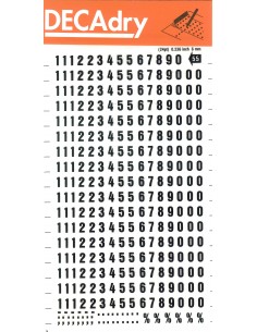 Apli Numeros Transferibles - 6mm de Tamaño - 316 Caracteres - Facil Aplicacion y Durabilidad - Negro
