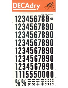 Apli Numeros Transferibles - 15mm - Facil Aplicacion - Negros Intensos - 105 Caracteres - Negro