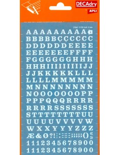 Apli Letras y Numeros Transferibles - 6mm - Facil Aplicacion - 214 Caracteres - Blanco