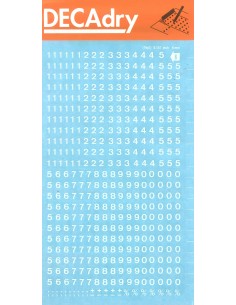 Apli Numeros Transferibles - 4mm - Facil Aplicacion - 420 Caracteres - Blanco