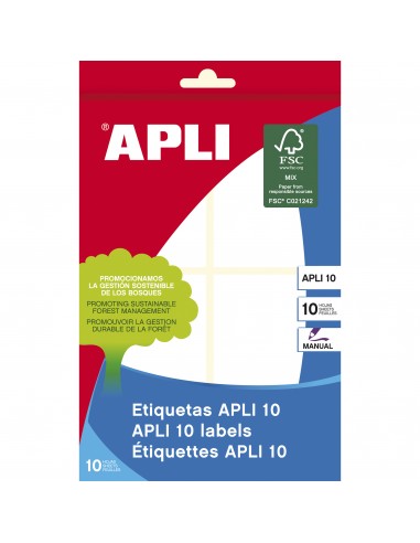 Apli Etiquetas 10 Blancas 50.0 x 70.0mm 10 Hojas