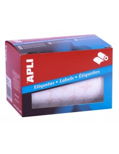 Apli Rollo Etiquetas Blancas Permanentes Ø 13.0mm