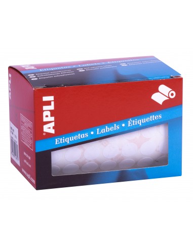 Apli Rollo Etiquetas Blancas Permanentes Ø 13.0mm
