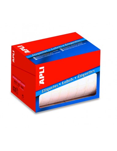 Apli Rollo Etiquetas Blancas Permanentes 34.0 x 67.0mm