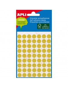 Apli Etiquetas Minibolsa Amarillas Ø 8.0mm 3 Hojas