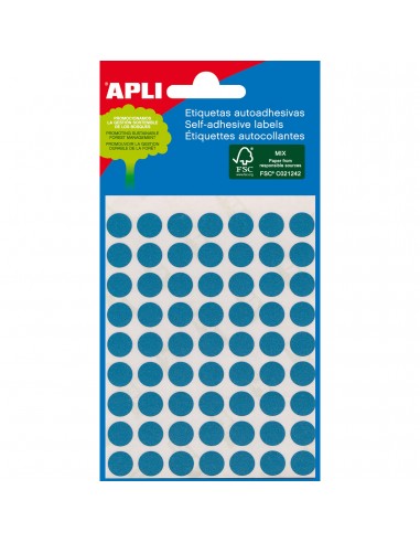 Apli Etiquetas Minibolsa Azules Ø 8.0mm 3 Hojas