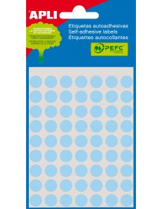 Apli Etiquetas Minibolsa Azules Ø 10.0mm 5 Hojas