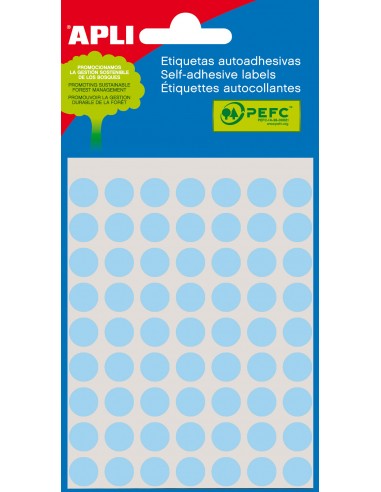 Apli Etiquetas Minibolsa Azules Ø 10.0mm 5 Hojas