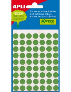 Apli Etiquetas Minibolsa Verdes Ø 10.0mm 5 Hojas