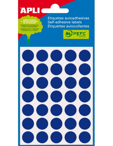 Apli Etiquetas Minibolsa Azules Ø 13.0mm 5 Hojas