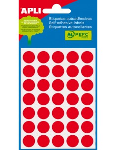 Apli Etiquetas Minibolsa Rojas Ø 13.0mm 5 Hojas