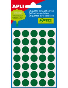 Apli Etiquetas Minibolsa Verdes Ø 13.0mm 5 Hojas
