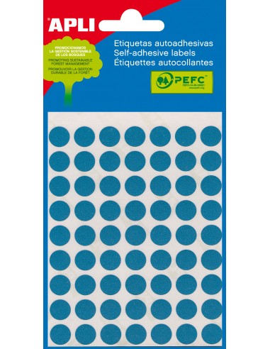 Apli Etiquetas Minibolsa Azules 34.0 x 67.0mm 5 Hojas