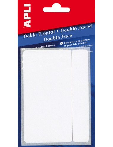Apli Etiquetas Doble Frontal Blancas 12.0 x 30.0mm