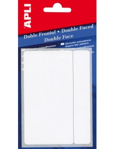 Apli Etiquetas Doble Frontal Blancas 8.0 x 12.0mm