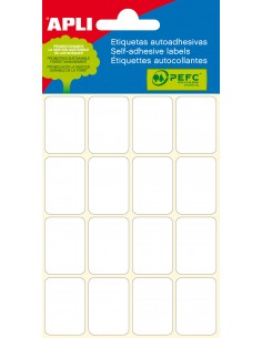 Apli Etiquetas Minibolsa Blancas 19.0 x 27.0mm 6 Hojas