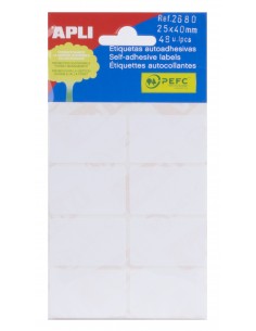 Apli Etiquetas Minibolsa Blancas 25.0 x 40.0mm 6 Hojas