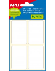 Apli Etiquetas Minibolsa Blancas 34.0 x 53.0mm 6 Hojas