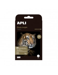 Apli Papel Fotografico Photobright 10 x 15 cm 240g 20 Hojas