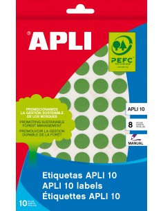 Apli Etiquetas Minibolsa Colores Surtidos Ø 19.0mm 5 Hojas