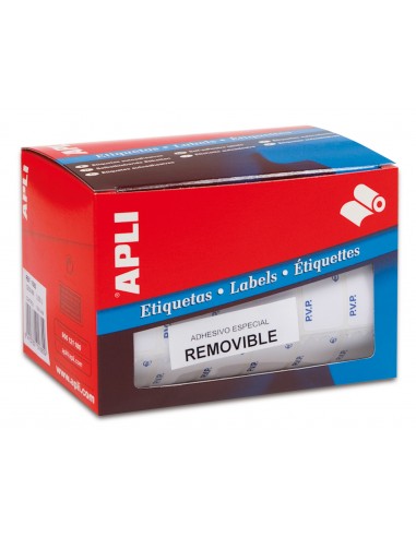 Apli Rollo Etiquetas PVP Naranja Fluorescente Removibles 16.0 x 22.0mm